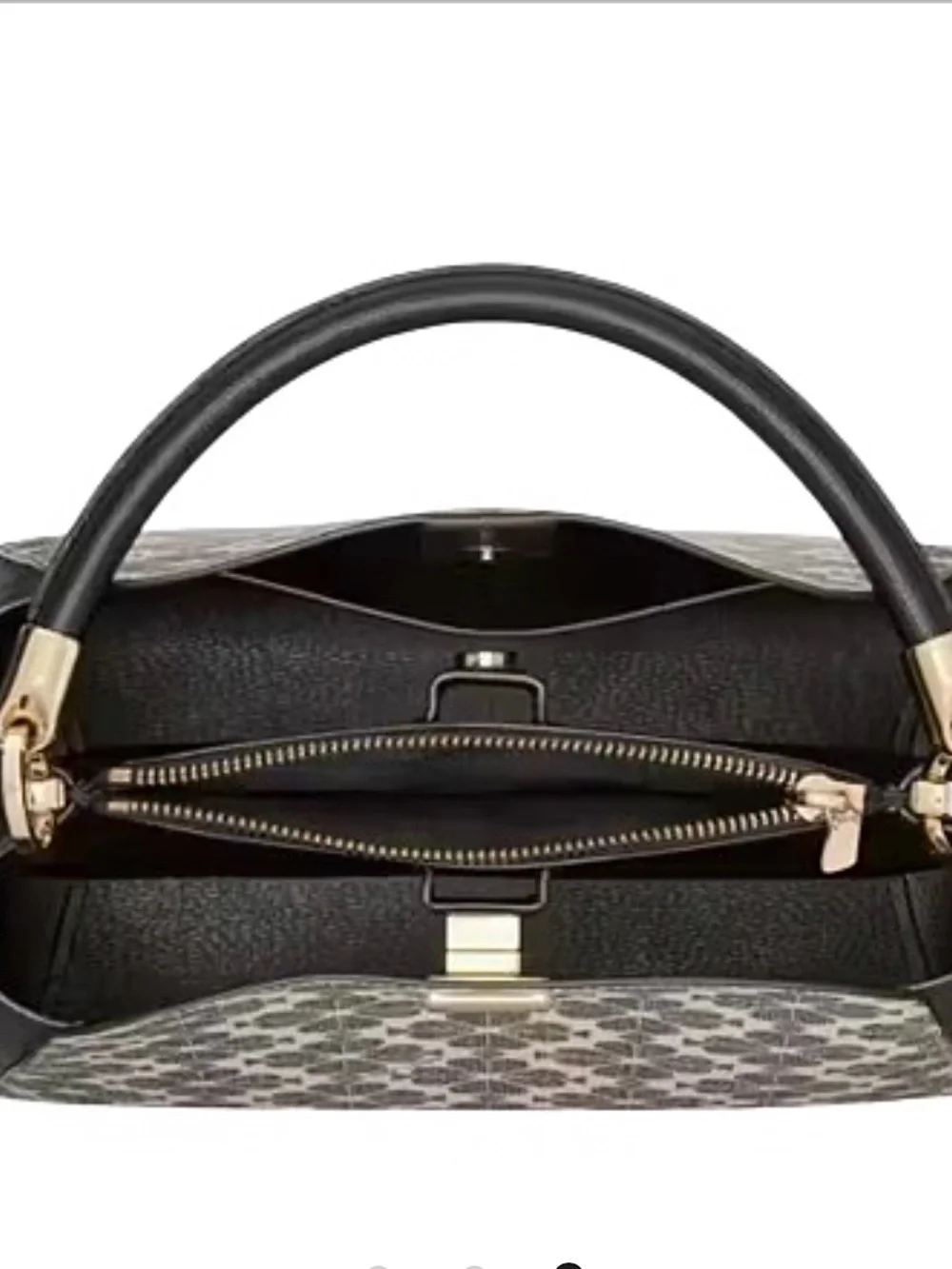 Kate Spade New York Flower Black Top-Handle Women’s Satchel with Removable Strap